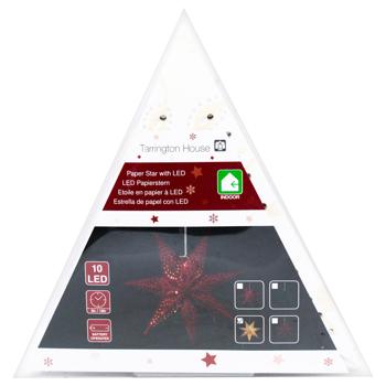 Tarrington House White Paper Star with 10LED 44cm - buy, prices for METRO - photo 1