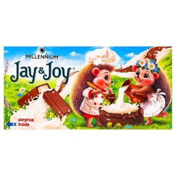 Шоколад молочный Jay&Joy с молочной начинкой 100г