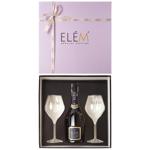 Вино ігристе Elem Prosecco DOCG Valdobbiadene Superior брют біле + 2 бокали у коробці 0,75 л