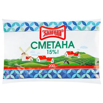Zlagoda Sour Cream 15% 200g