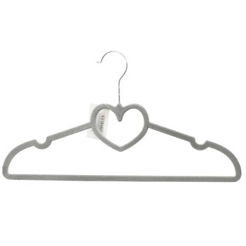 Heart Plastic Velvet Coated Hanger 41cm - buy, prices for Tavria V - photo 1