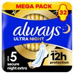 Always Ultra Secure Night Hygienic Pads 32pcs