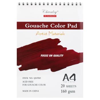 Альбом для художніх робіт Chivalry А4 20 аркушів - купити, ціни на МегаМаркет - фото 1