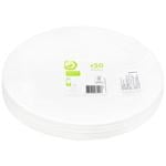 Тарелка Auchan одноразовая белая 23см 50шт