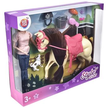 One Two Fun Doll with Horse Toy Set 29cm