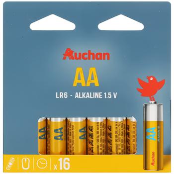 Батарейки Auchan Standart AA 16шт - купить, цены на Auchan - фото 1