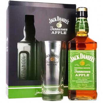 Jack Daniel's Tennessee Apple Liqueur 35% 0.7l and Highball Glass