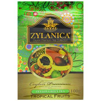 Чай зеленый Zylanica с тропическими фруктами 100г - купить, цены на Эпицентр FOOD - фото 2