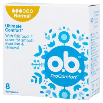 O.B.® Pro Comfort Normal Tampons 8pcs - buy, prices for COSMOS - photo 1