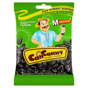 San Sanych Roasted Salt Sunflower Seeds 70g - buy, prices for MegaMarket - photo 1