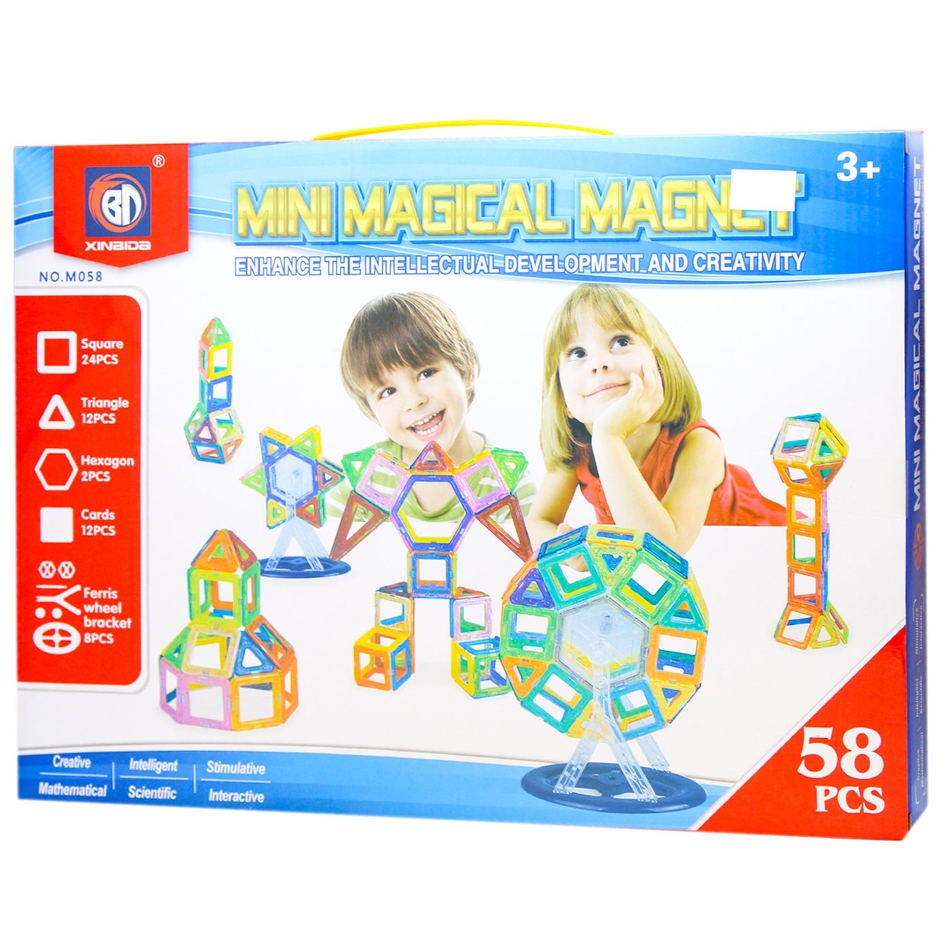 

Игрушка Xinbida Конструктор магнитный 58 деталей