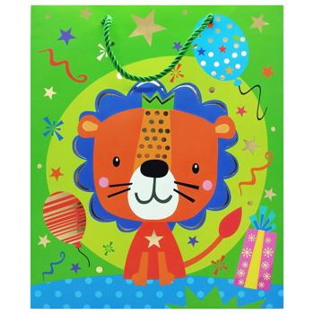 Пакет подарочный бумажный 26*32*10см - купить, цены на КОСМОС - фото 3