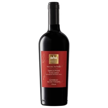 Вино Sangiovese Toscano Vin del Fattore сухое красное 0,75л - купить, цены на Таврия В - фото 1