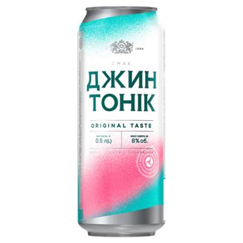 Obolon Gin Tonic Highly Carbonated Low-Alcohol Drink 8% 0.5l - buy, prices for COSMOS - photo 1