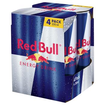 Напиток энергетический Red Bull 250мл х 4 банки - купить, цены на MasterZoo - фото 4