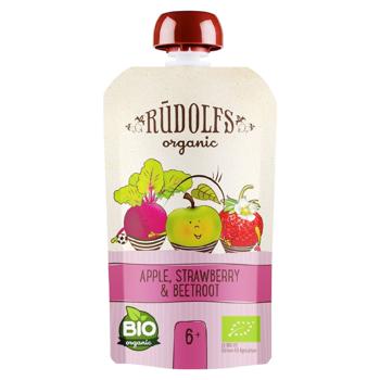 Пюре Rudolfs Смузі яблуко-полуниця-буряк 110г - купити, ціни на Grono - фото 1