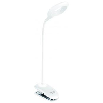 Светильник Luxel настольный аккумуляторный LED 6W белый + USB ночник крепеж-клип TLC-04W - купить, цены на Таврия В - фото 1