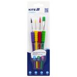 Набор кистей Kite Creative с гриппом синтетика 4шт