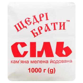 Соль Щедрые Братья каменная йодированная 1кг - купить, цены на ULTRAMARKET - фото 2