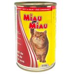 Корм вологий Miau Miau з яловичиною для дорослих котів 415г