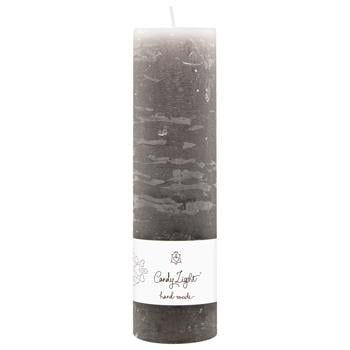 Candy Light Light Gray Cylinder Candle 6x20cm - buy, prices for - photo 1