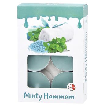 Candy Light TL Candles With Mint Hammam Aroma 6A/1 6pc