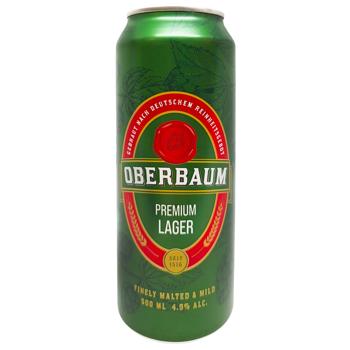 Пиво Oberbaum Lager 0,5л з/б. 4,9% И061 (Німеччина) - купить, цены на КОСМОС - фото 1