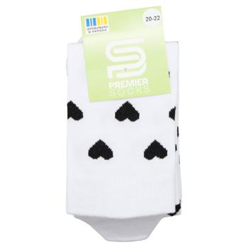 Гольфы Premier Socks детские мелкие сердечки р.20-22 белый