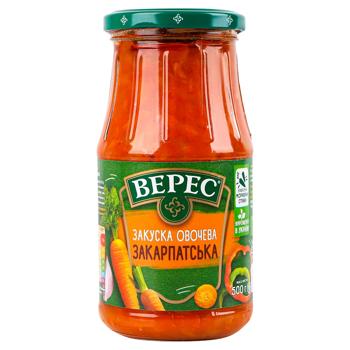 Закуска овочева Верес Закарпатська 500г - купити, ціни на КОСМОС - фото 1