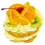 Cream Fruit Ring Cake