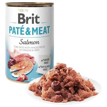 Корм влажный Brit Pate & Meat с лососем та курицей для собак всех пород 5+1шт х 400г - купить, цены на - фото 4