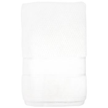 Полотенце Biltex Соты махровое бледно-ментоловый 70х140см - купить, цены на METRO - фото 1