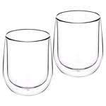 Ardesto Borosilicate Glass Double Walled Cup Set 2pcs 360ml