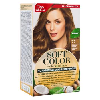 Wella Soft Color Golden Brown Hair Dye 77 - buy, prices for MegaMarket - photo 3