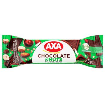 AXA Cereal Bar With Milk Chocolate And Nuts 25g - buy, prices for Tavria V - photo 1