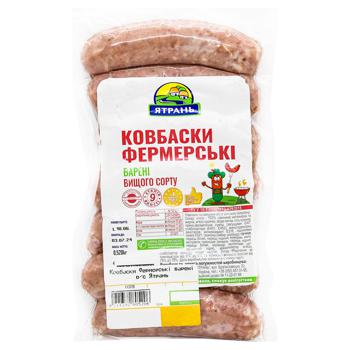 Ковбаски Ятрань Фермерські варені вищий сорт - купити, ціни на МегаМаркет - фото 1