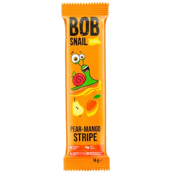 Цукерки Bob Snail Грушево-мангові cтрайпси 14г