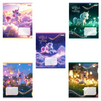 Тетрадь Yes Unicorn в клетку 12 листов в ассортименте