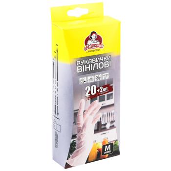 Pomichnytsya Vinyl Household Gloves 22pcs - buy, prices for Auchan - photo 1