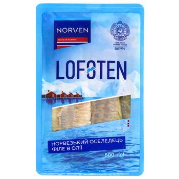 Сельдь Norven филе в масле 500г