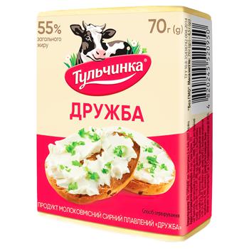 Tulchynka Druzhba Processed Cheese Product 55% 70g - buy, prices for Ideal - photo 1