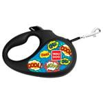 Waudog R-leash Roulette Leash with Tape XS Up to 12kg 3m with WoW Design