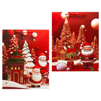 Пакет паперовий Angel Gifts Новорічний 26*32*10см - купити, ціни на За Раз - фото 1