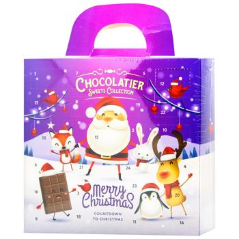 Адвент-календарь Millennium Chocolatier Merry Christmas 250г - купить, цены на Auchan - фото 1