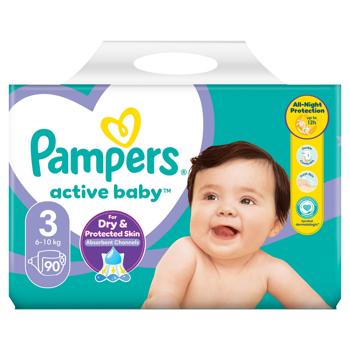 Pampers Active Baby Diapers 3 6-10kg 90pcs - buy, prices for ULTRAMARKET - photo 3