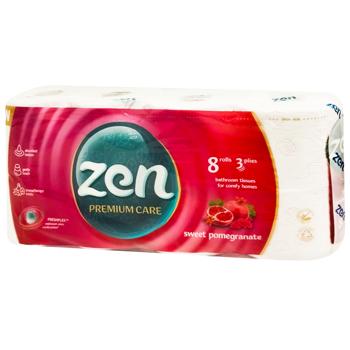Zen Premium Care 3-ply Toilet Paper 8pcs - buy, prices for Vostorg - photo 2