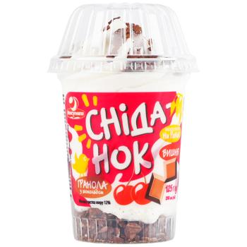 Мороженое Ласунка Завтрак вишня гранола шоколад 125г - купить, цены на Восторг - фото 2