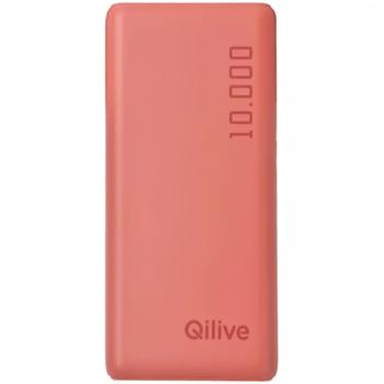 Универсальная мобильная батарея Qilive розовый 10000mAh - купить, цены на Auchan - фото 1
