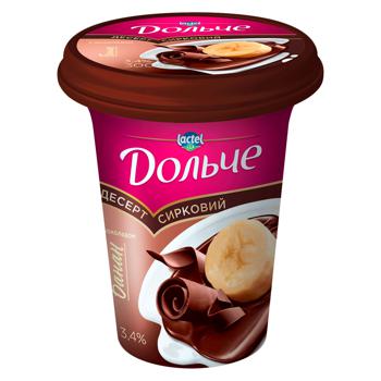 Dolce Banana with Chocolate Cheese Dessert 3.4% 300g - buy, prices for COSMOS - photo 1