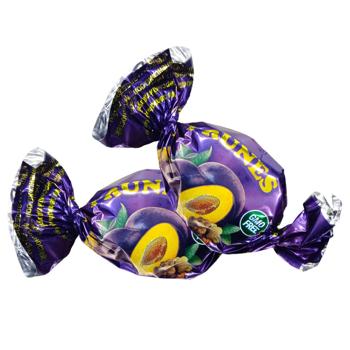 Конфеты Аметист плюс Чернослив с орехом в глазури весовые